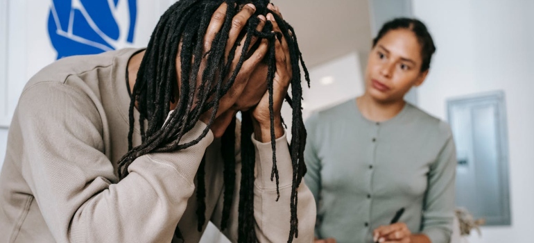 a man in a therapy session