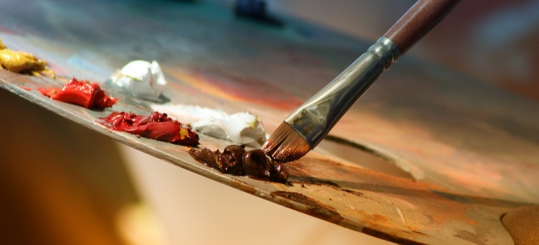 paint and a paint brush